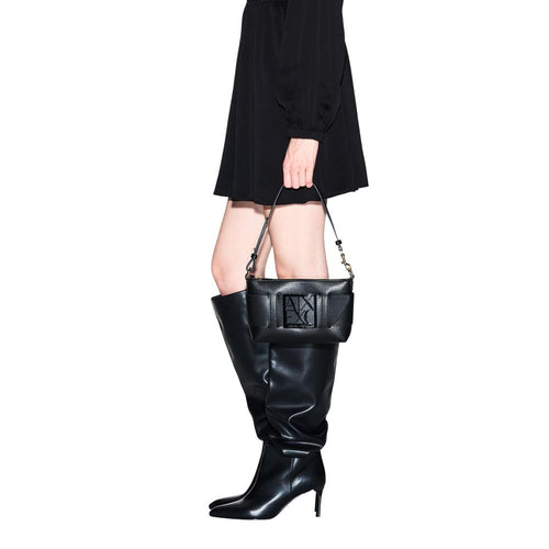 Armani Exchange Schwarze Handtasche aus Polyethylen