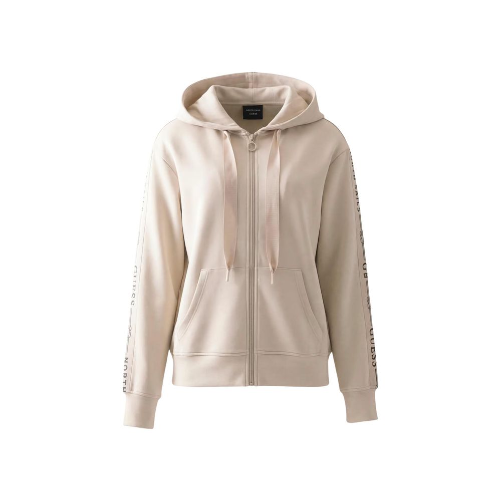 Guess Beige Polyester Hoodie
