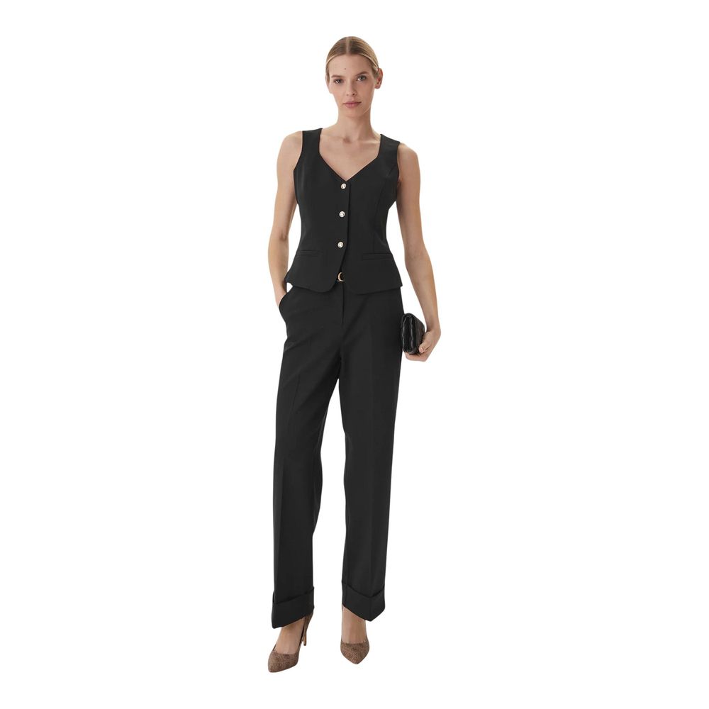 Guess Black Viscose Casual Pants