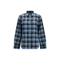 Off-White Blue Cotton Full-Length Jacket