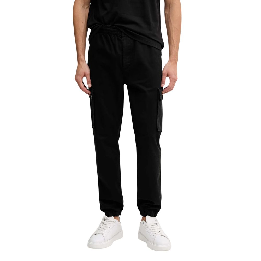 Calvin Klein Jeans Black Cotton Casual Pants