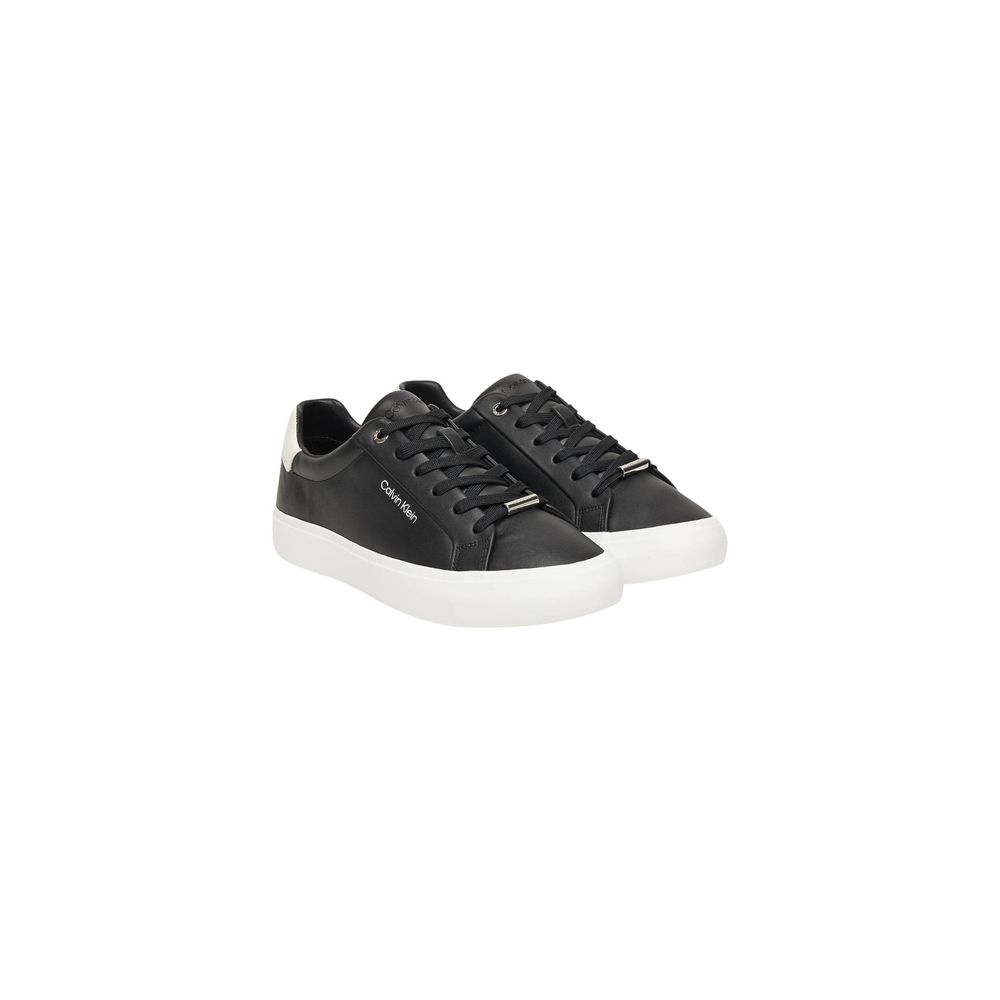 Calvin Klein Black Leather Low Top Sneakers