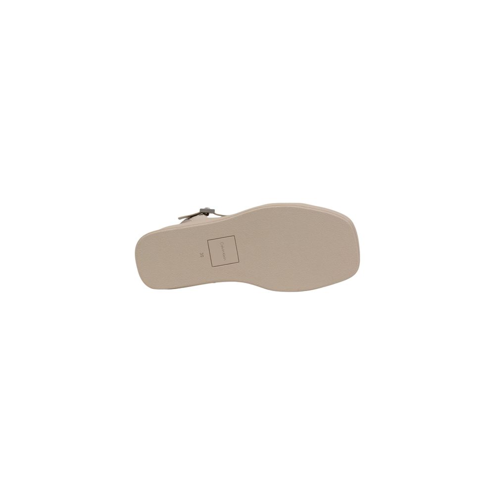 Calvin Klein Beige Polyethylene Platform Sandals