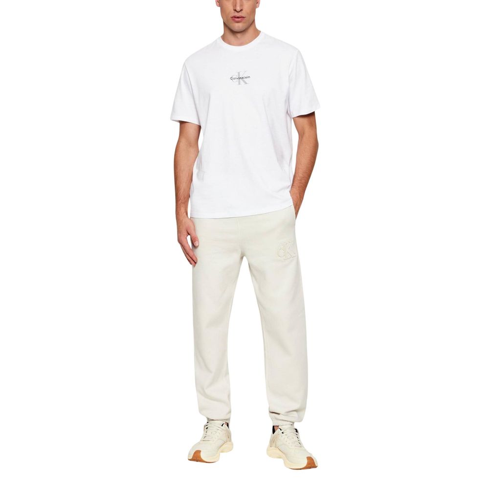 Calvin Klein Jeans Cream Cotton T-Shirt