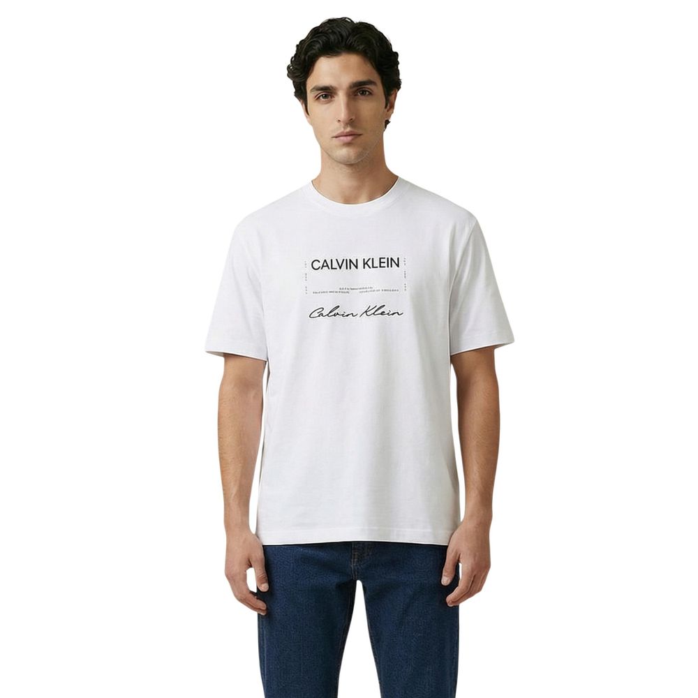 Calvin Klein Jeans White Cotton T-Shirt