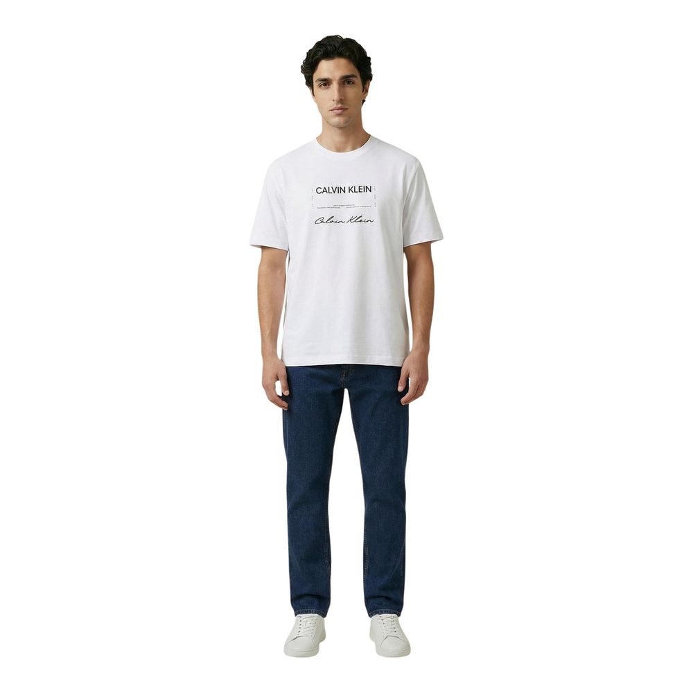 Calvin Klein Jeans White Cotton T-Shirt