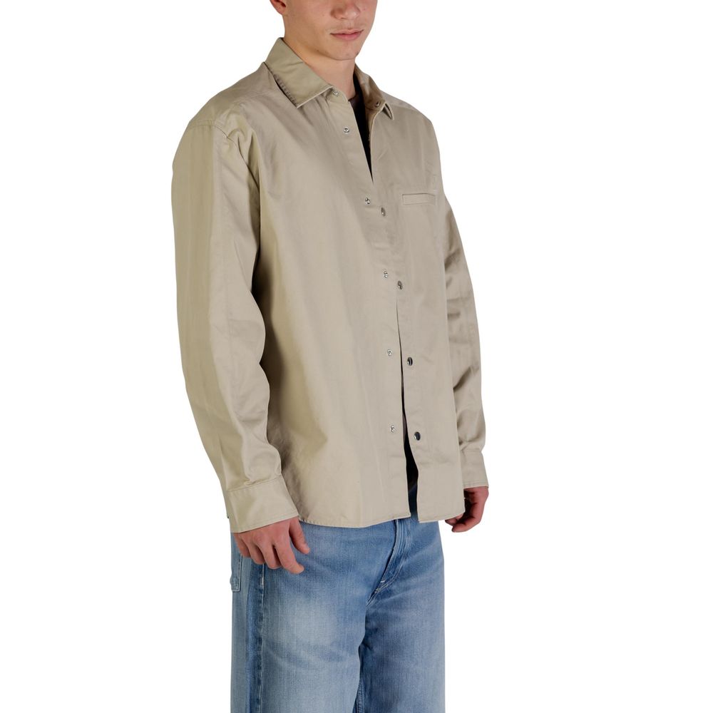 Calvin Klein Jeans Beige Cotton Full-Length Jacket