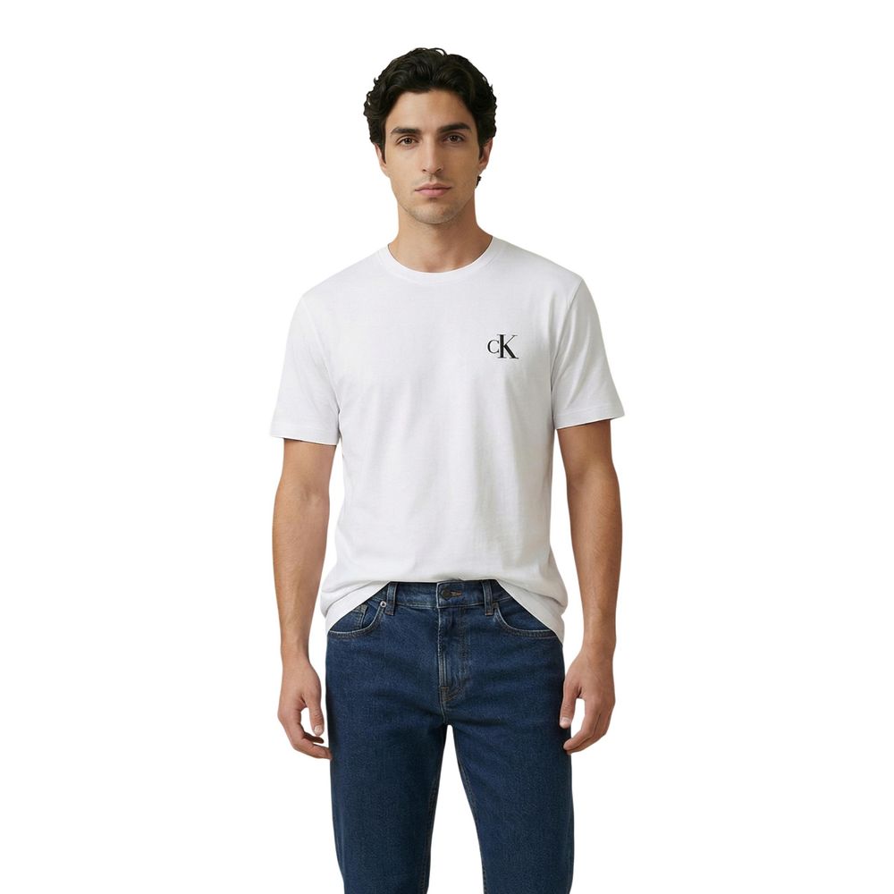Calvin Klein Jeans White Cotton T-Shirt