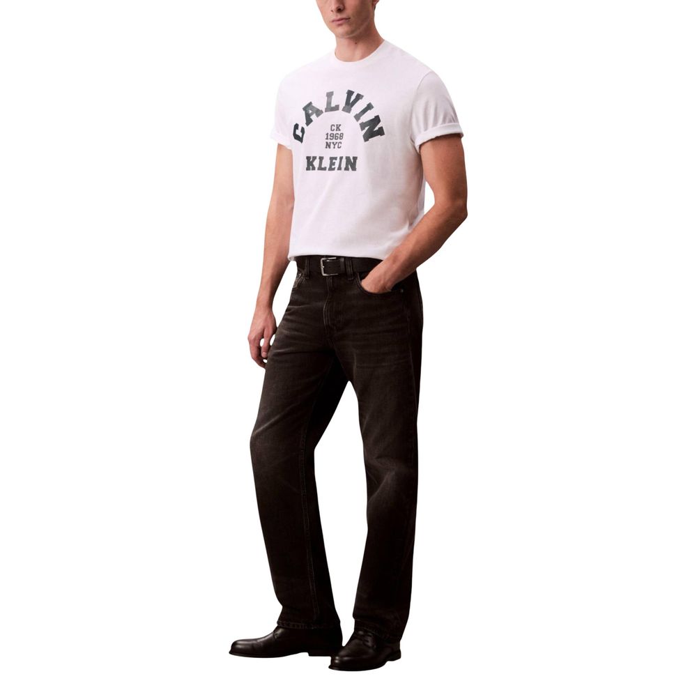 Calvin Klein Jeans White Cotton T-Shirt