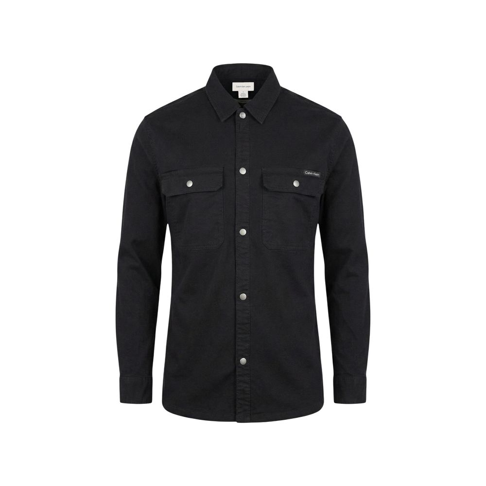 Calvin Klein Jeans Black Cotton Dress Shirt