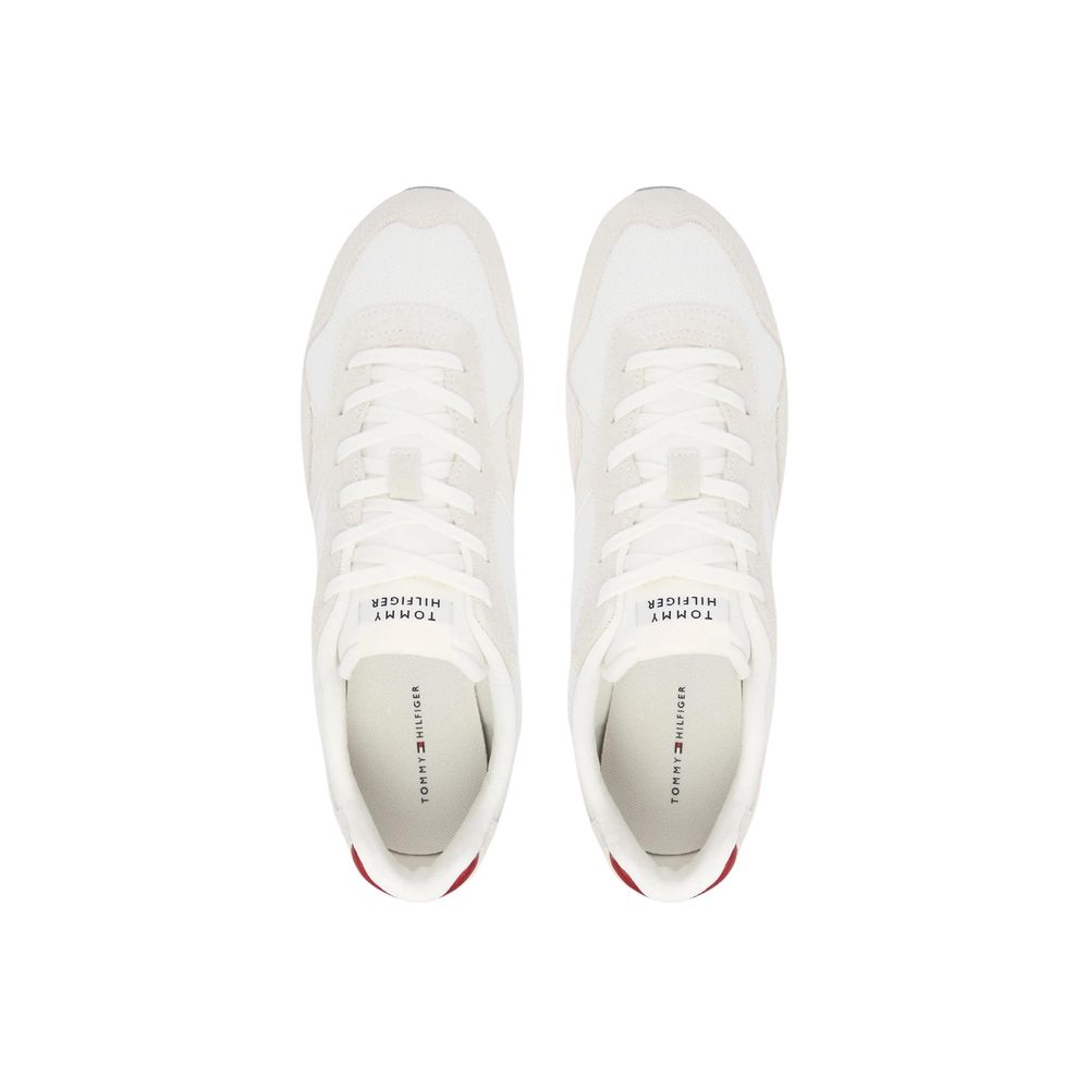 Tommy Hilfiger White Recycled Polyester Low Top Sneakers