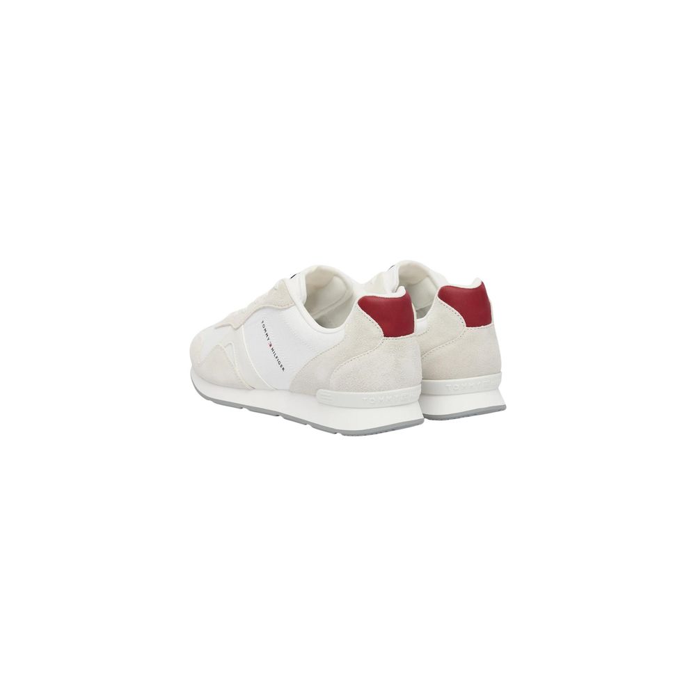 Tommy Hilfiger White Recycled Polyester Low Top Sneakers
