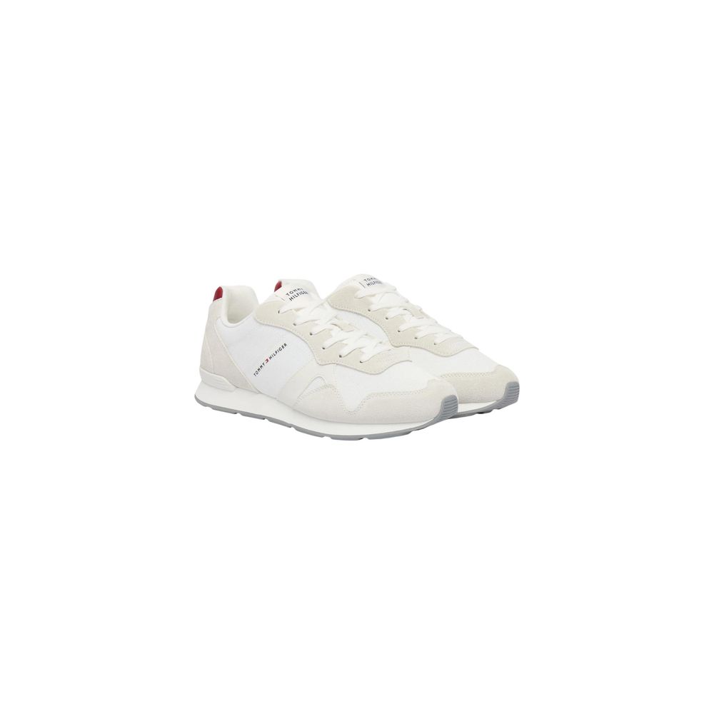 Tommy Hilfiger White Recycled Polyester Low Top Sneakers