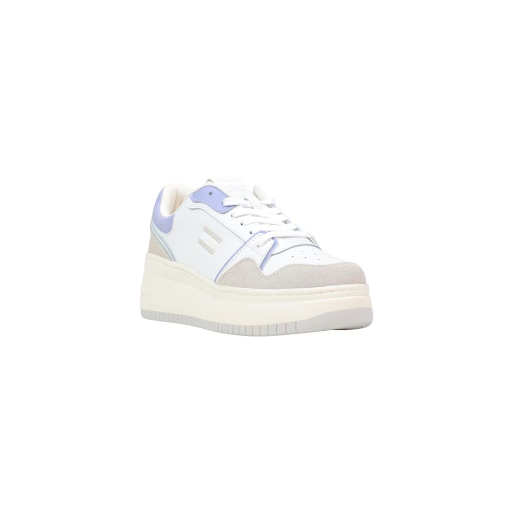 Tommy Hilfiger Jeans White Suede Leather Chunky Sneakers