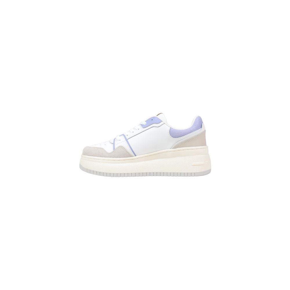 Tommy Hilfiger Jeans White Suede Leather Chunky Sneakers