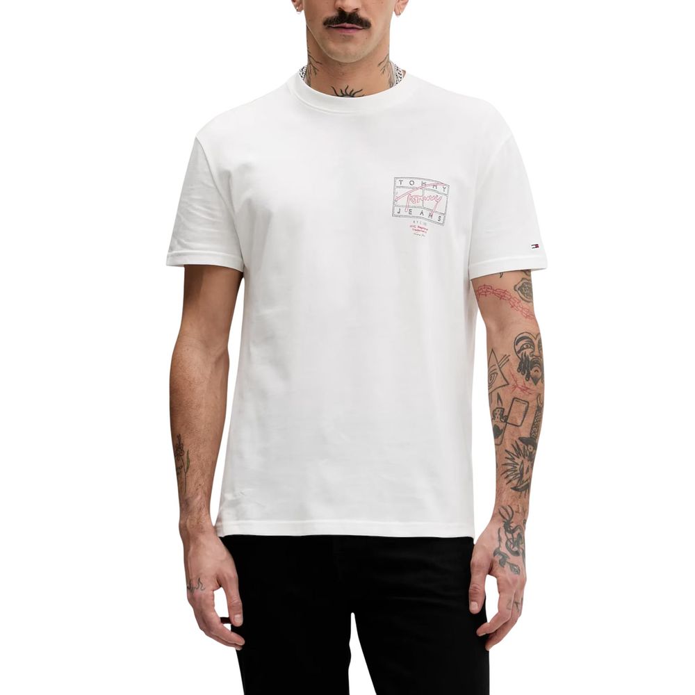 Tommy Hilfiger Jeans Cream Recycled Cotton T-Shirt