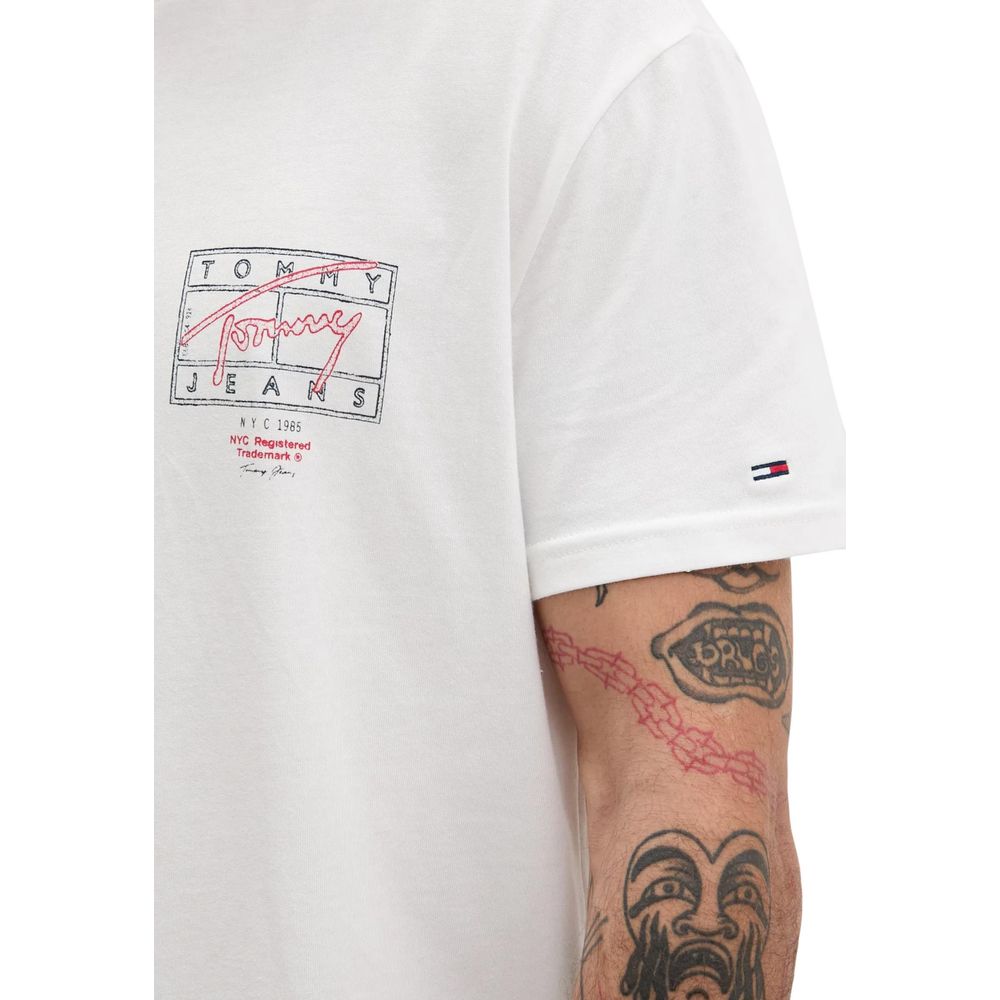 Tommy Hilfiger Jeans Cream Recycled Cotton T-Shirt