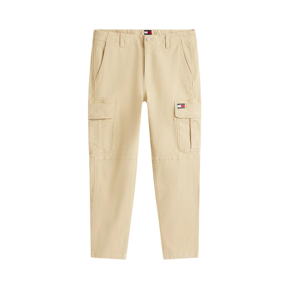 Tommy Hilfiger Jeans Beige Recycled Cotton Cargo Pants