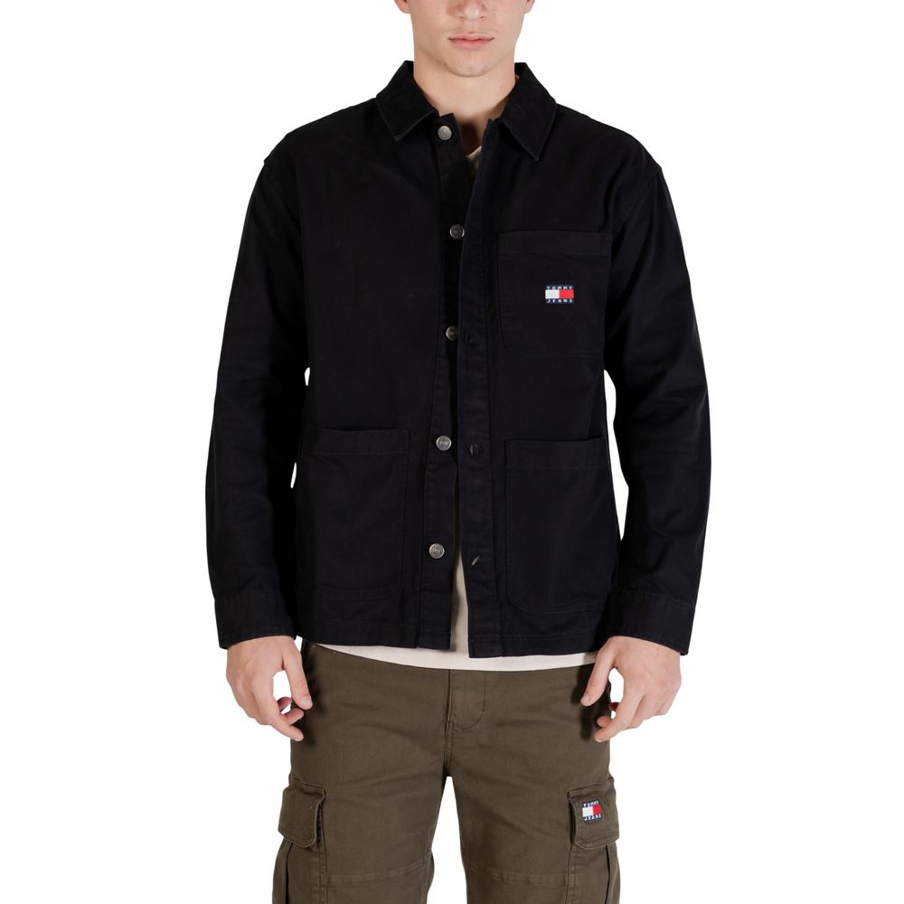 Tommy Hilfiger Jeans Black Recycled Cotton Jacket