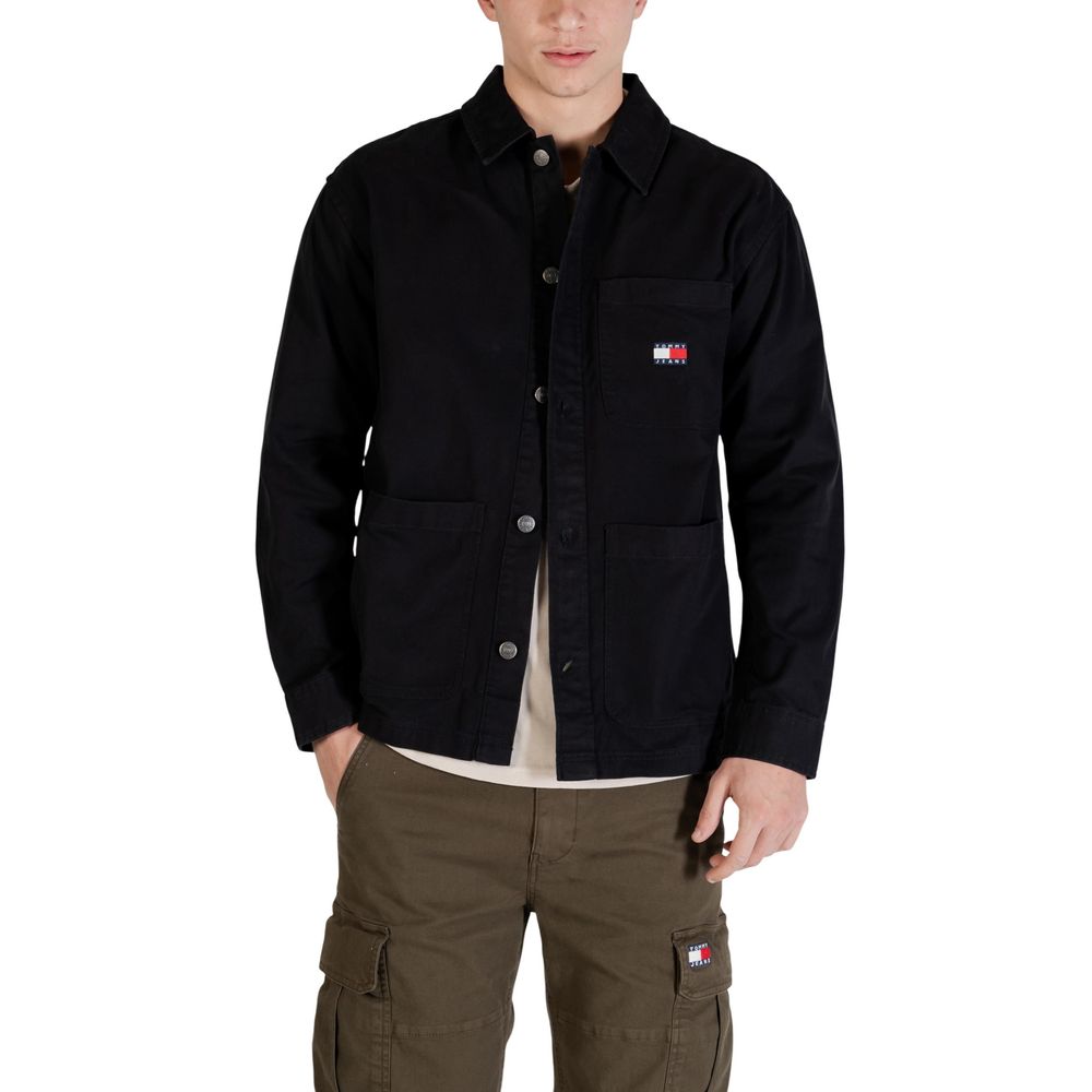Tommy Hilfiger Jeans Black Recycled Cotton Jacket