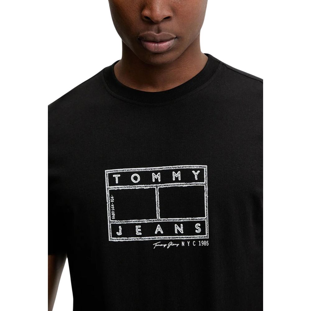Tommy Hilfiger Jeans Black Recycled Cotton T-Shirt