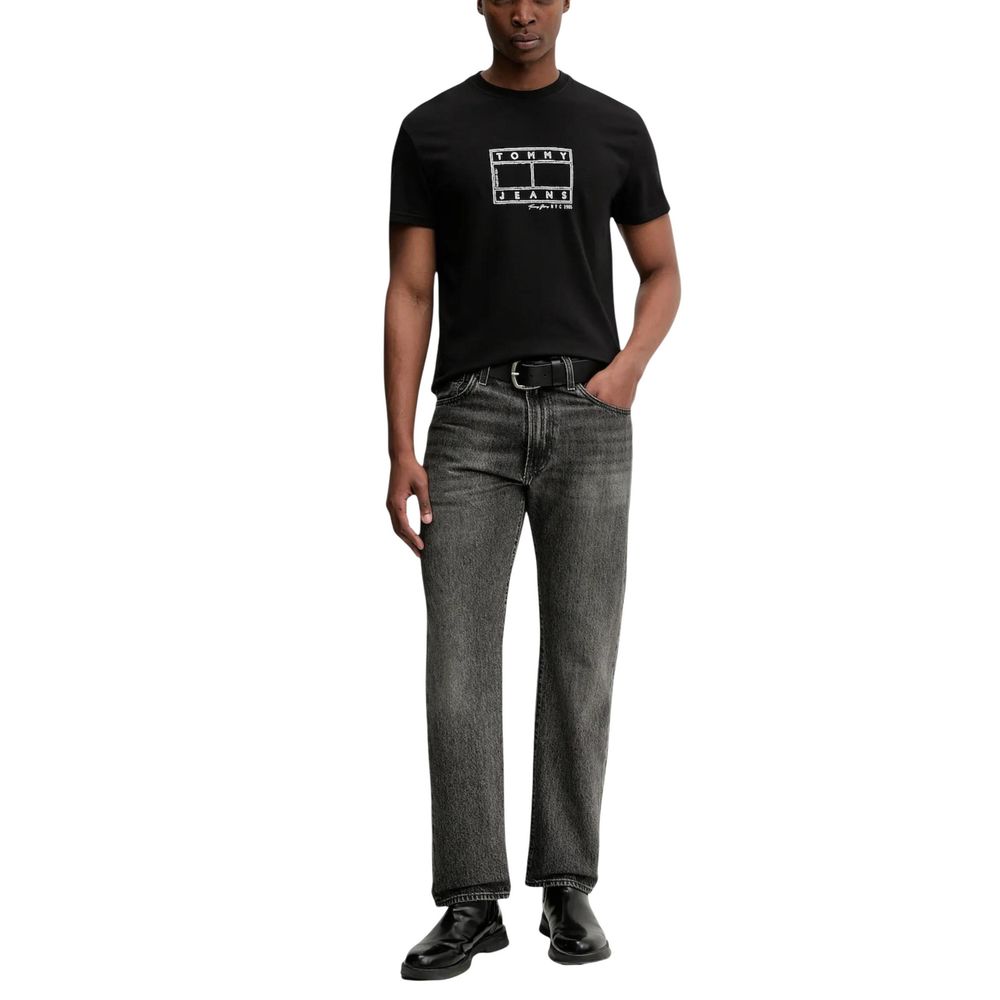 Tommy Hilfiger Jeans Black Recycled Cotton T-Shirt