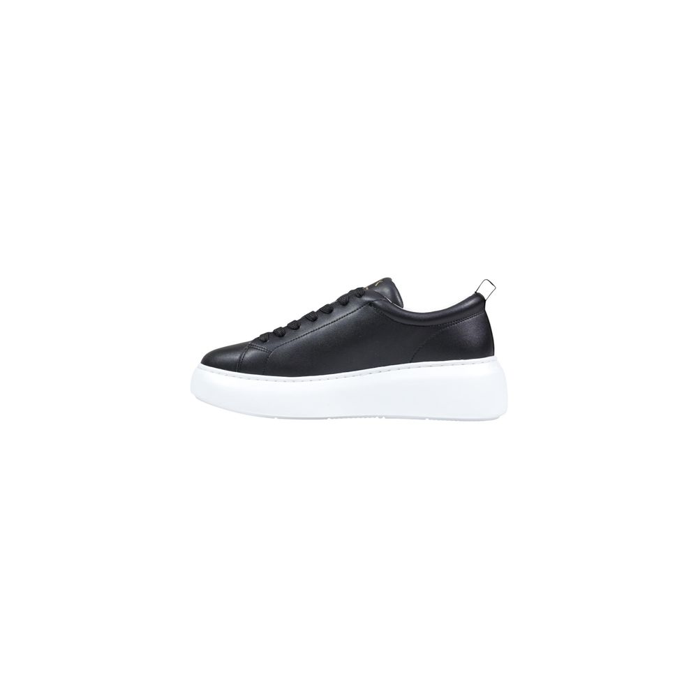 Armani Exchange Black Leather Low Top Sneakers