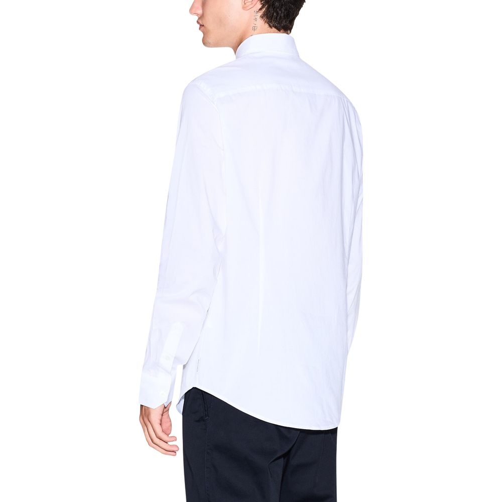 Armani Exchange White Cotton Dress Shirt