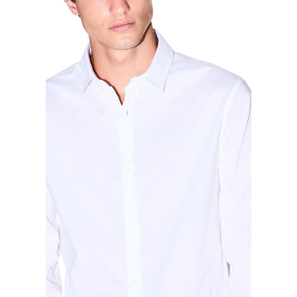 Armani Exchange White Cotton Dress Shirt