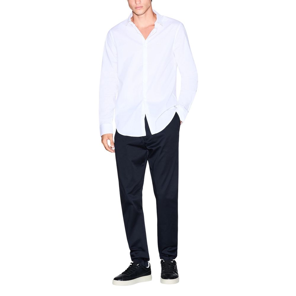 Armani Exchange White Cotton Dress Shirt
