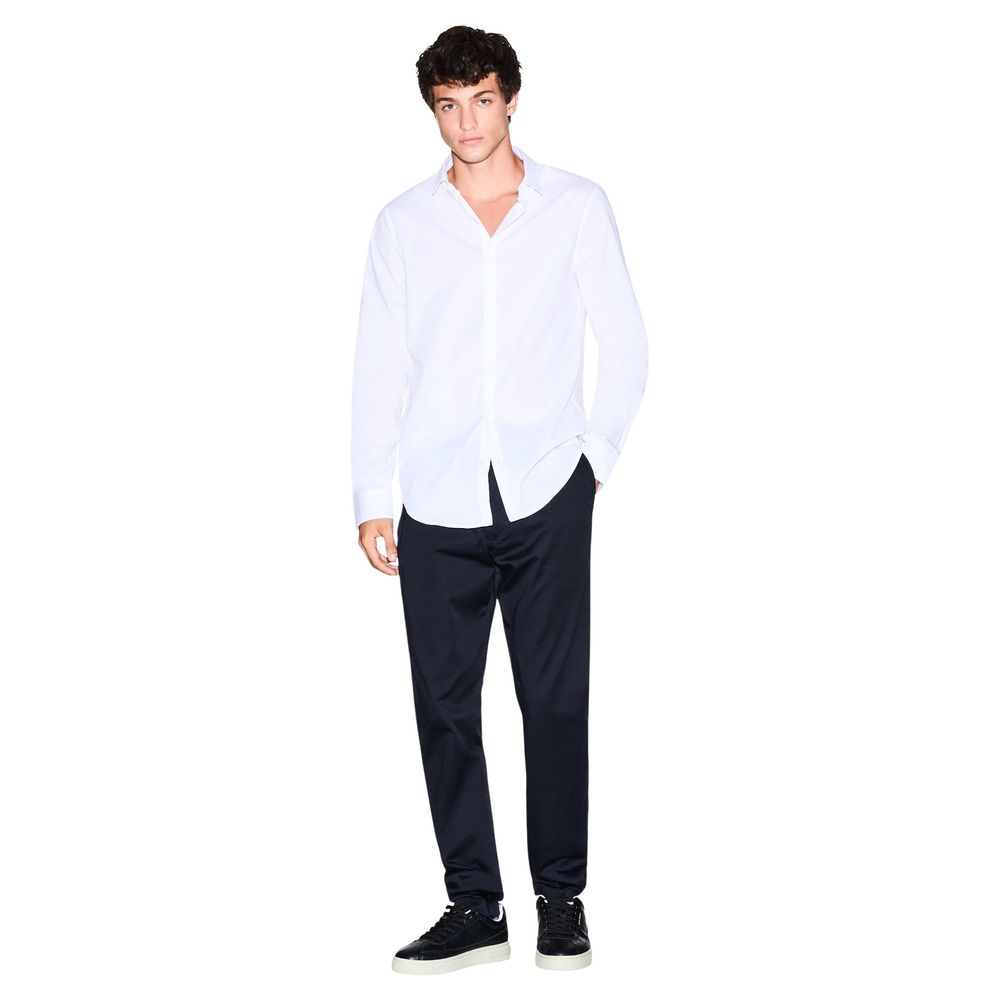 Armani Exchange White Cotton Dress Shirt