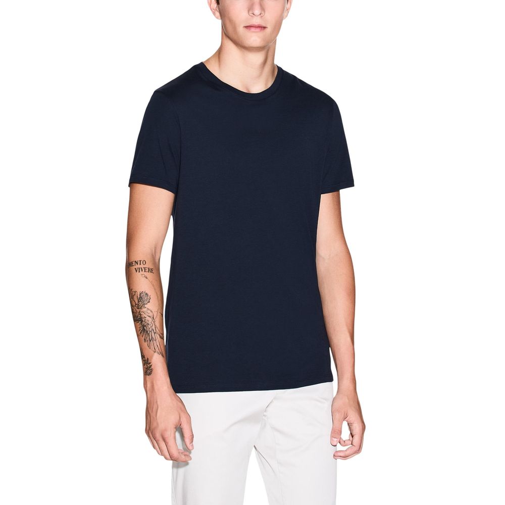 Armani Exchange Blue Cotton T-Shirt