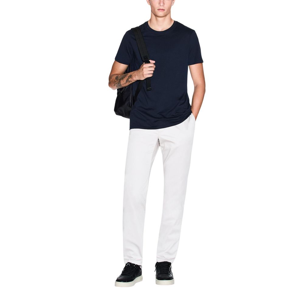 Armani Exchange Blue Cotton T-Shirt