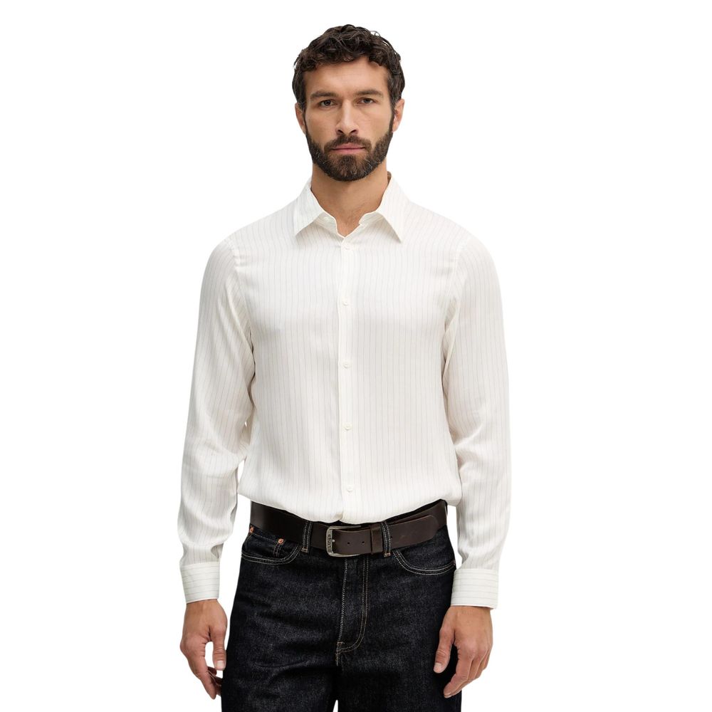 Armani Exchange Bicolor Viscose Pattern Shirt