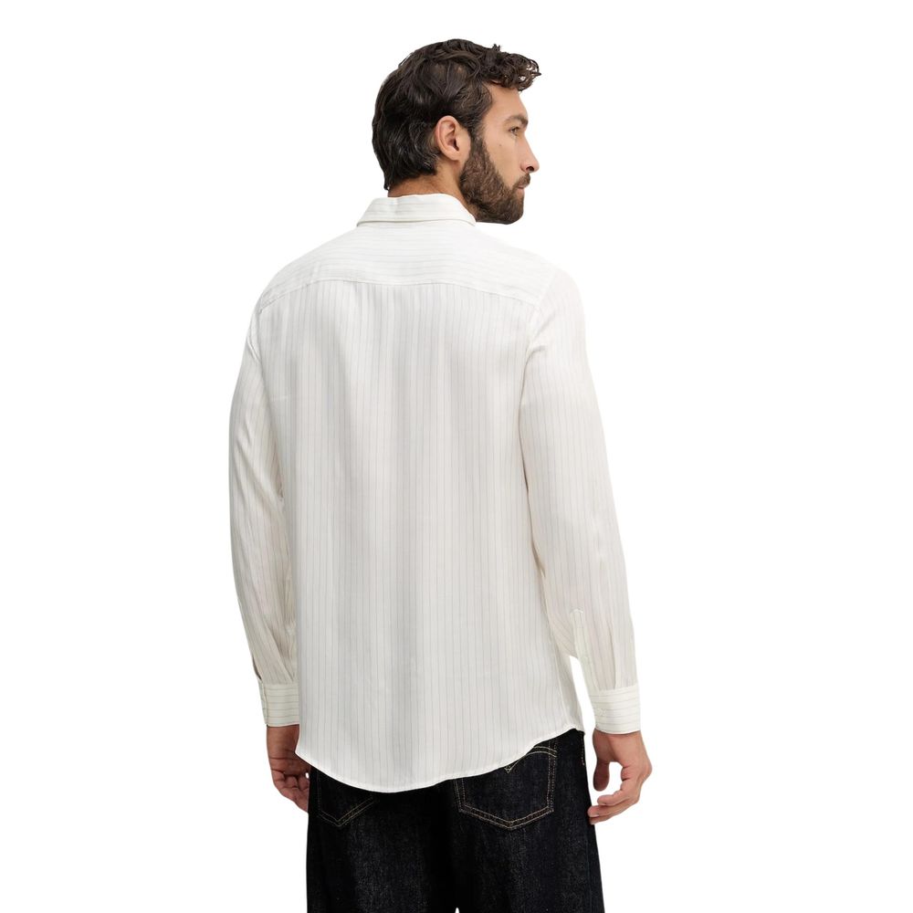 Armani Exchange Bicolor Viscose Pattern Shirt