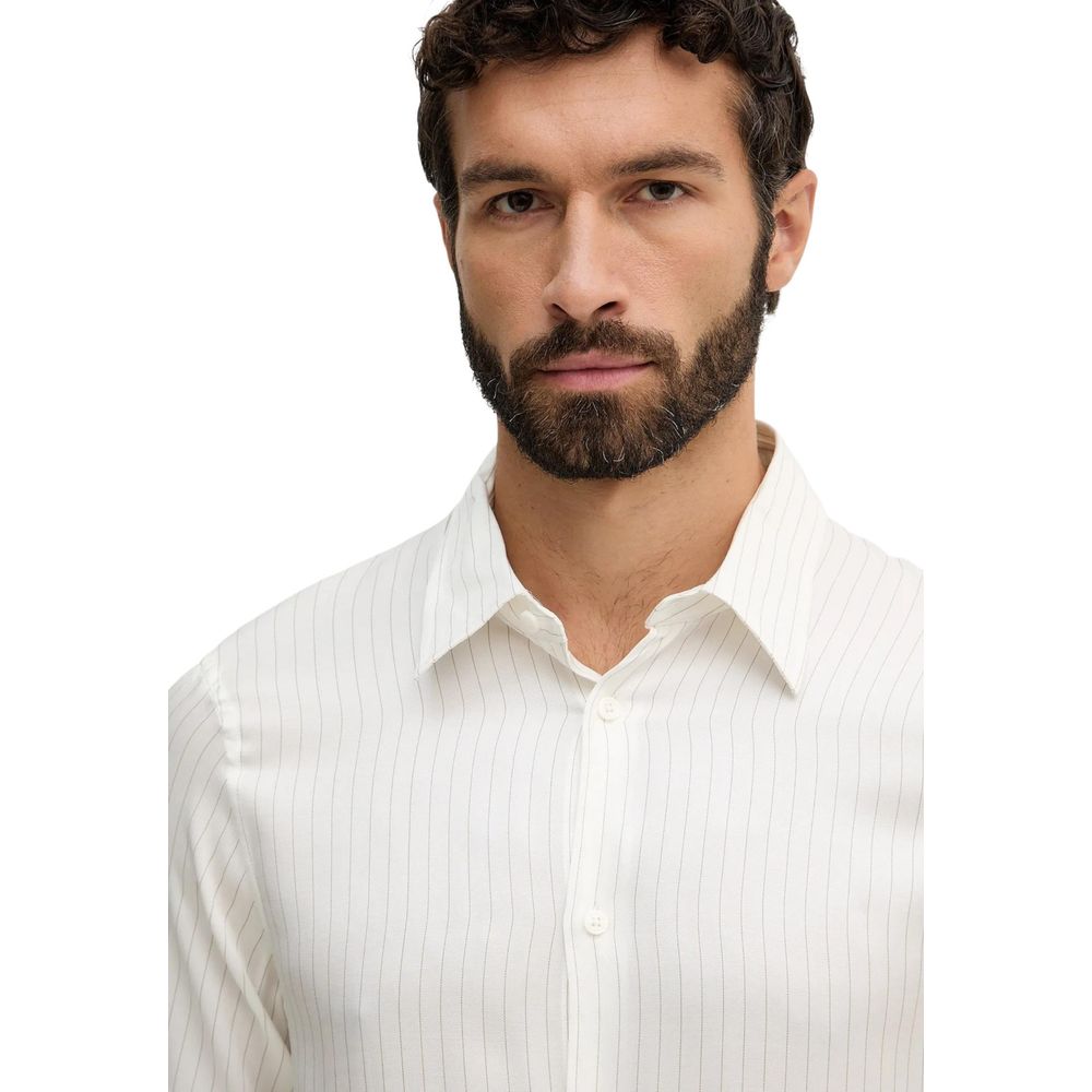 Armani Exchange Bicolor Viscose Pattern Shirt