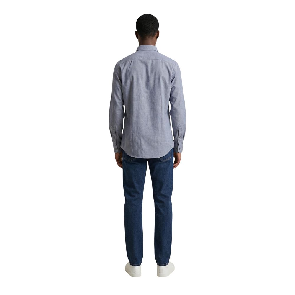 Armani Exchange Blue Polyester Dress Shirt