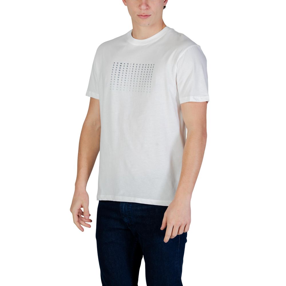 Armani Exchange White Cotton T-Shirt