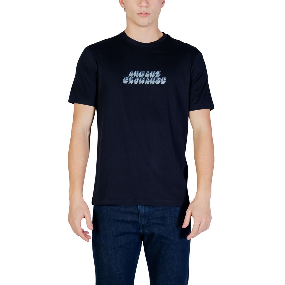 Armani Exchange Blue Cotton T-Shirt