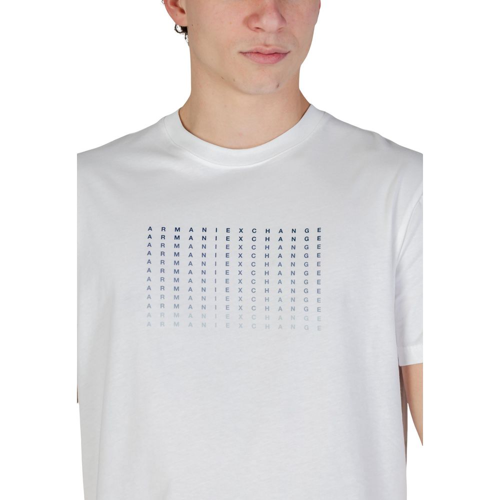 Armani Exchange White Cotton T-Shirt