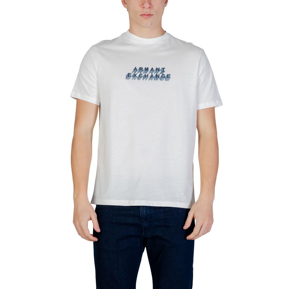 Armani Exchange White Cotton T-Shirt