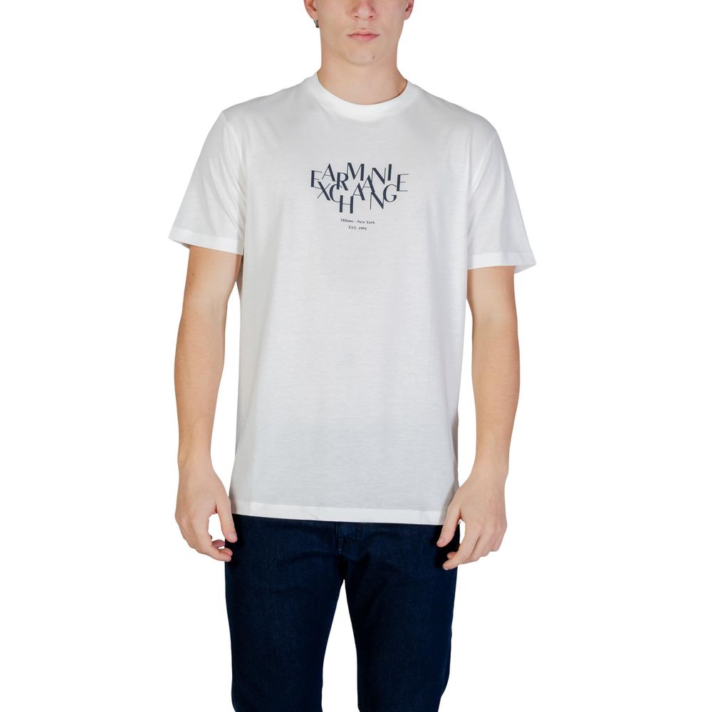 Armani Exchange White Cotton T-Shirt