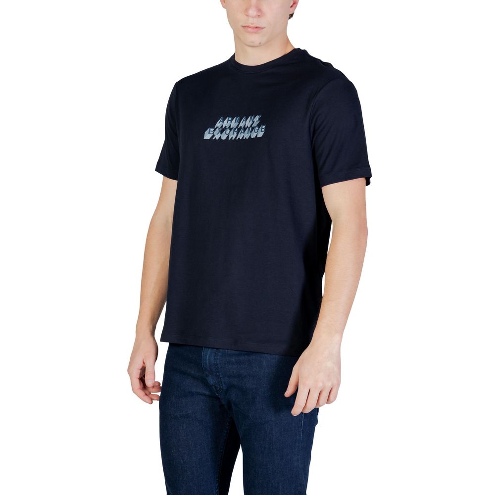 Armani Exchange Blue Cotton T-Shirt