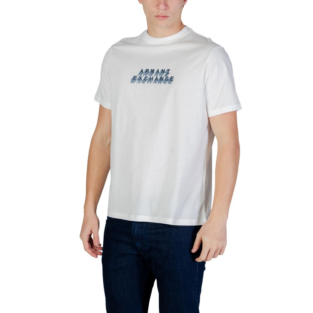 Armani Exchange White Cotton T-Shirt