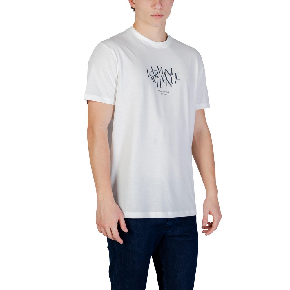 Armani Exchange White Cotton T-Shirt