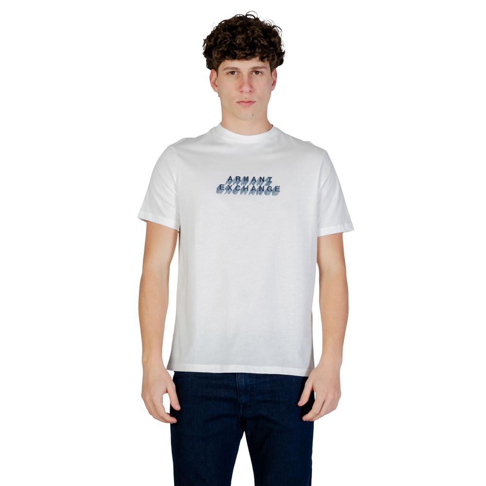 Armani Exchange White Cotton T-Shirt