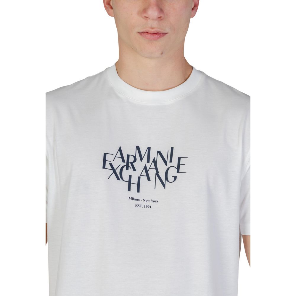 Armani Exchange White Cotton T-Shirt