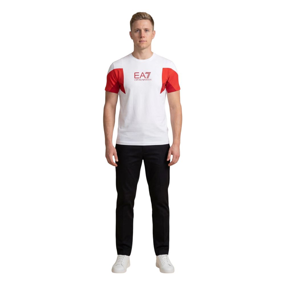 EA7 Emporio Armani White Cotton T-Shirt