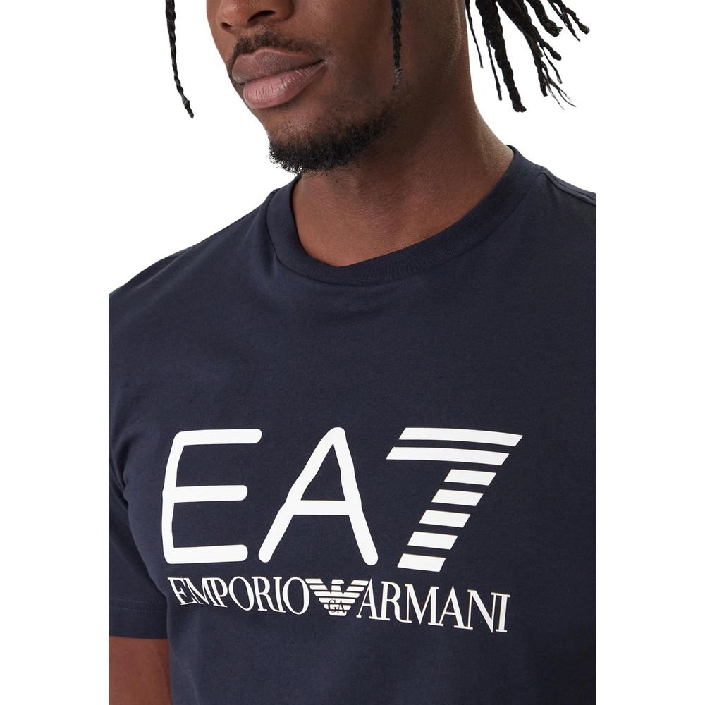 EA7 Emporio Armani Blue Cotton T-Shirt