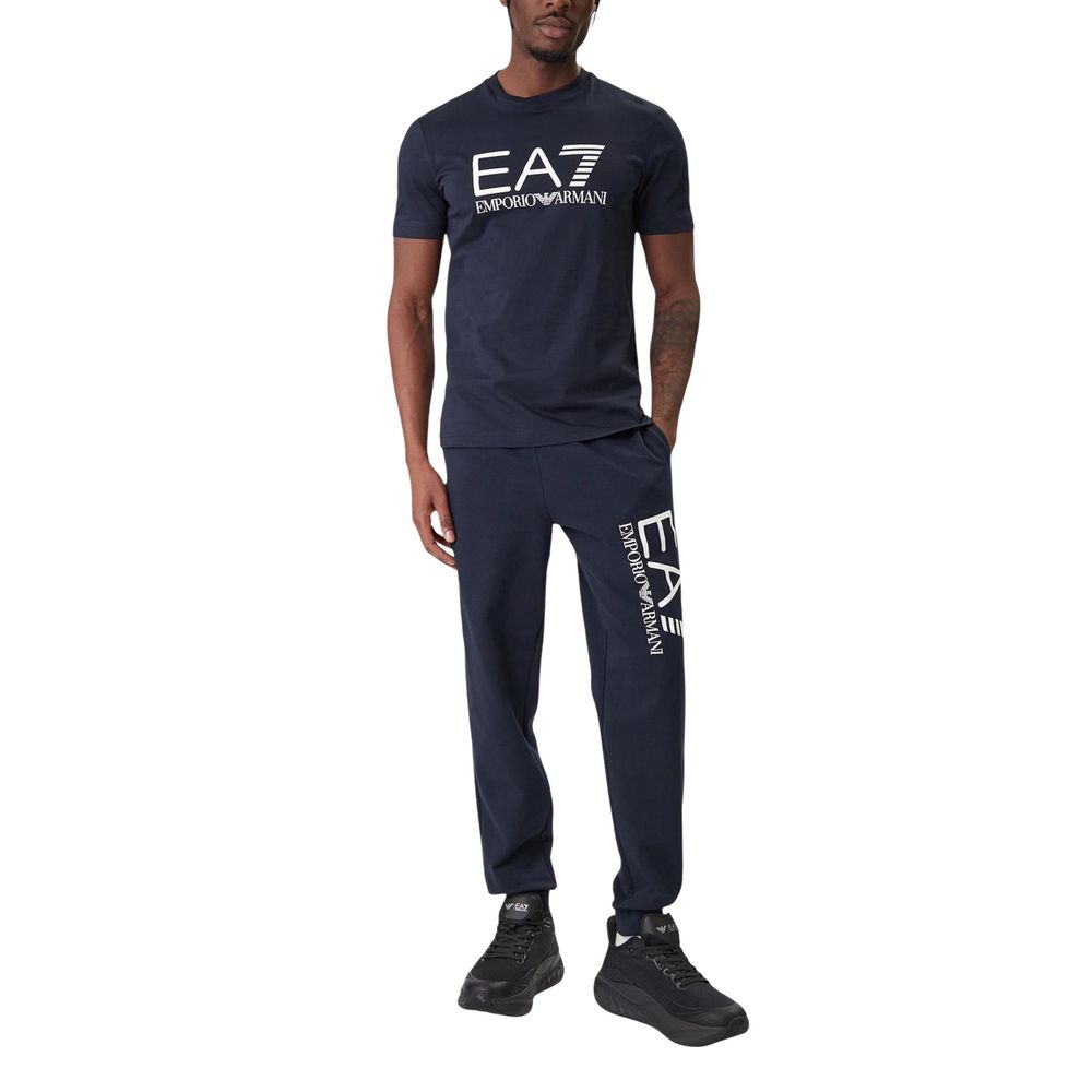 EA7 Emporio Armani Blue Cotton T-Shirt